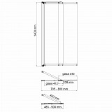 Main 41S02-80 Fixed Стеклянная шторка на ванну