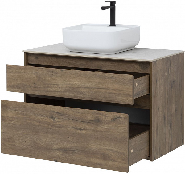 Тумба под раковину Aquanet Nova Lite 90 дуб рустикальный (2 ящика) 00249518