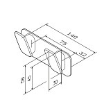 A50A35600 Inspire V2.0, Двойной крючок для полотенец, хром, шт