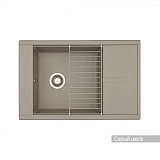 Мойка для кухни Aquaton Делия 78 прямоугольная с крылом серый шелк 1A715132DE250