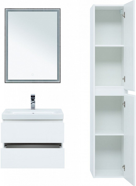 Тумба под раковину Aquanet Беркли 60 белый/дуб рошелье 00254289