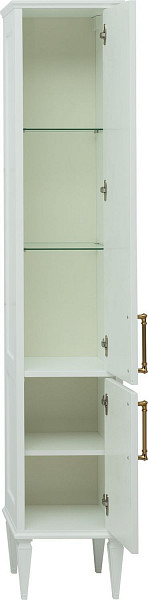 Пенал Aquanet Бостон 36 L белый матовый (ручки золото) 00242219