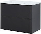 Тумба под раковину Aquanet Милан 85 черный глянец 00316703