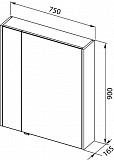 Зеркало-шкаф Aquanet Августа 75 белый 00210010