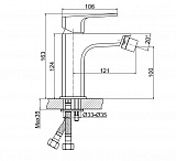 Смеситель WISLA для биде Cersanit 63058