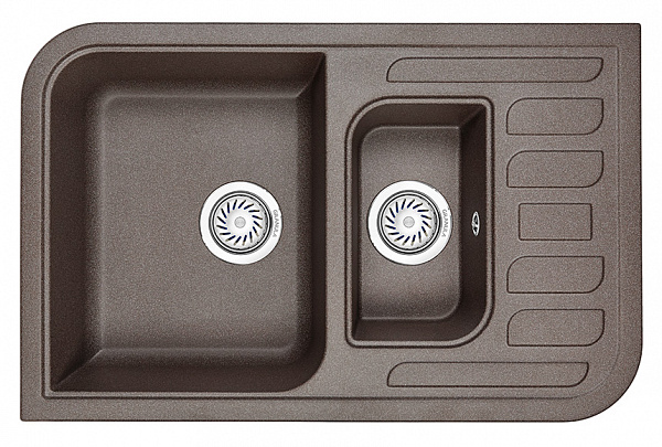 Мойка кухонная Granula прямоугольная кварц 7803, ЭСПРЕССО