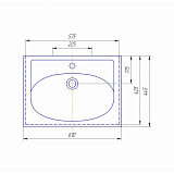 Мебельная раковина Калипсо 60