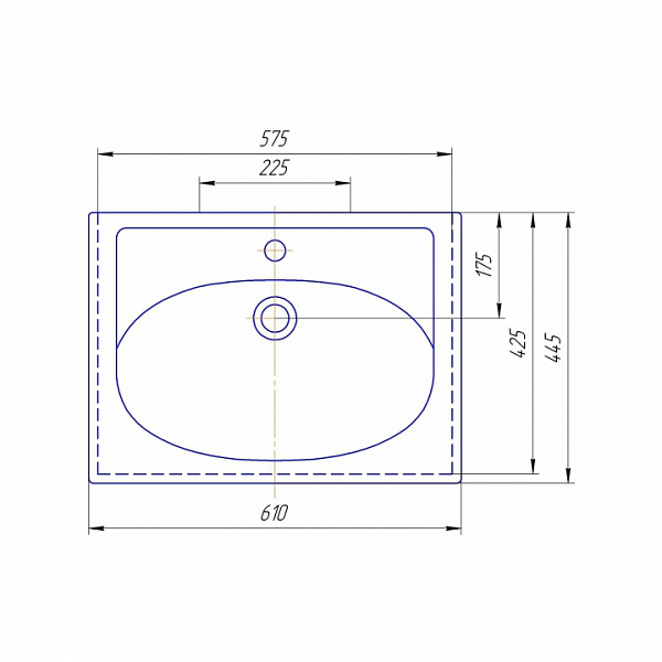 Мебельная раковина Калипсо 60