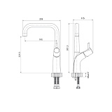 Смеситель для кухни, Kitchen Line, IDDIS, K07SB0Li05