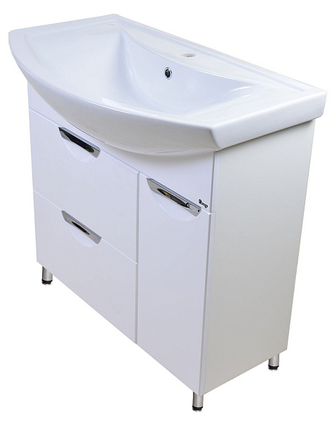 Тумба Emmy Милли 80 с раковиной Балтика (Правый)