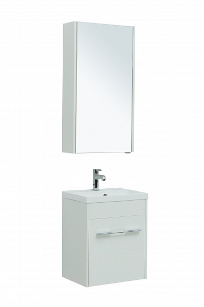 Тумба под раковину Aquanet Августа 50 белый (ручки хром) 00274140