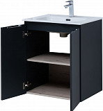 Тумба под раковину Aquanet Алвита New 60 2 дверцы, антрацит 00277523