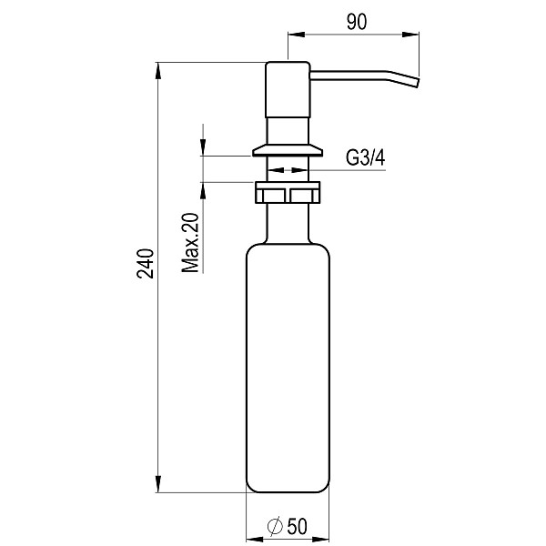 Дозатор Point PN3201B черный