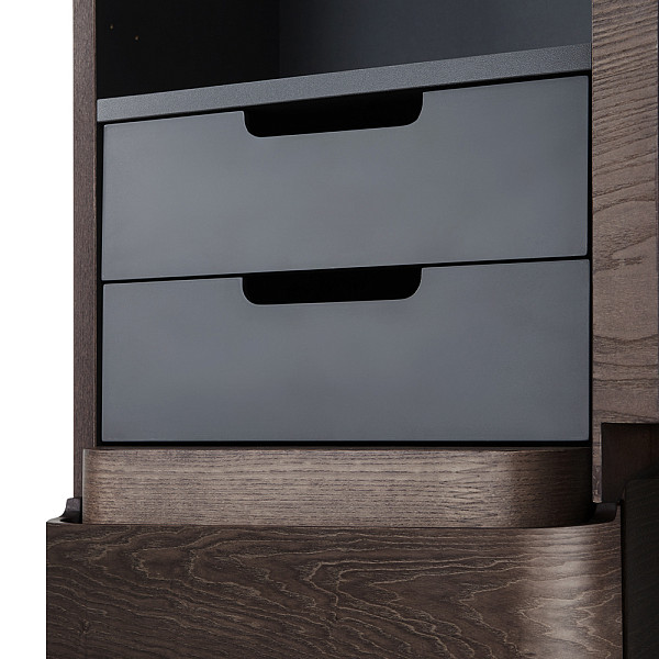 M30CHR0406TF Sensation, Шкаф-колонна, подвесной, правый, 40см, двери, табачный дуб, текстурированная