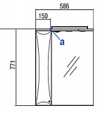 Зеркало-шкаф Акватон Джимми 59x80 1A034002DJ01R правый с подсветкой