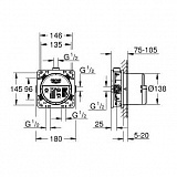 Душевая система GROHE Eurocube 119698