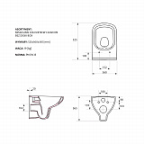 Подвесной Унитаз Cersanit Colour Clean On S-MZ-COLOR-Con-DL-w с быстросъемным сиденьем