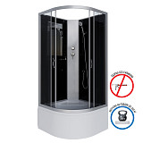 Душ.каб. NG-2507-14BK (800х800х2000) высокий поддон(40см) стекло ТОНИРОВАННОЕ 4 места