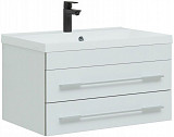 Тумба под раковину Aquanet Верона 75 белый (подвесная 2 ящика) 00176669