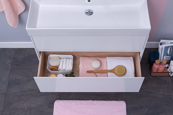 Тумба с раковиной Aquanet Бруклин 100 белый 00212599