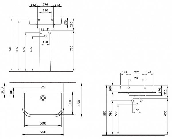 Раковина Bocchi Speciale 1175-001-0126 белая
