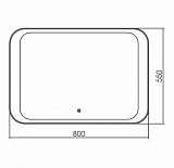 Зеркало MODERN (800*550) с сенсорным выключателем