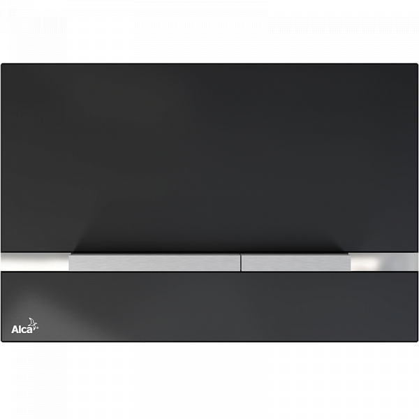Клавиша смыва AlcaPlast FLAT STRIPE GLASS BLACK STRIPE-GL1204