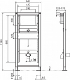 Инсталляция для писсуара OLI URINAL 136179