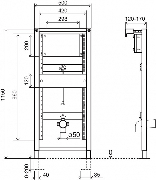 Инсталляция для писсуара OLI URINAL 136179