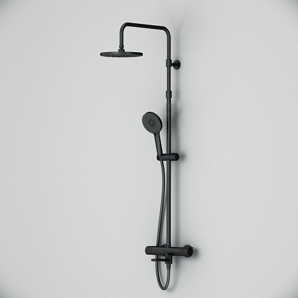 F0785A522 X-Joy, душ.система:  см-ль д/ванны/душа с ТМС, душ.штанга,верхний душ 220мм, ручн душ,черн