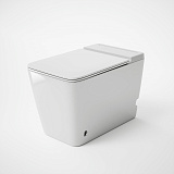 Унитаз GR-PR-5501 impuls (590*360*440) БЕЛЫЙ напольный с тонкой крышкой, 1 место