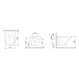 C501700WH Inspire подвесной унитаз FlashClean