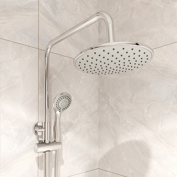 Смеситель с верхним душем, Helic, Milardo, HELSB1FM06