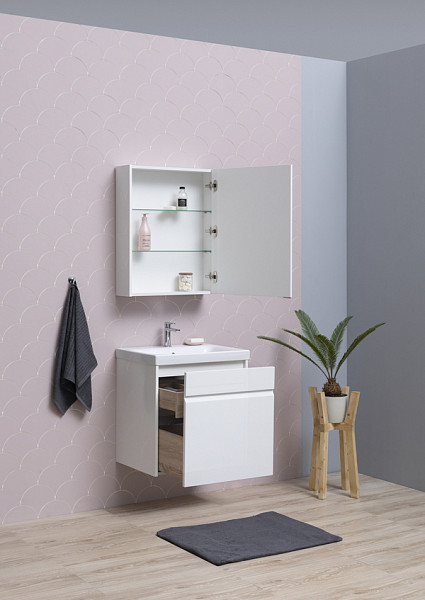 Зеркало-шкаф Aquanet Палермо 60 белый 00203939