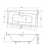 Акриловая ванна Besco Infinity 170x110 WAI-170-NP Правая