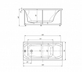 Акриловая ванна Aquatek  Альфа 150x70 ALF150-0000025