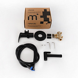 Встраиваемый смеситель с гигиеническим душем, черный матовый, Rora, Milardo, RORBLR0M08,