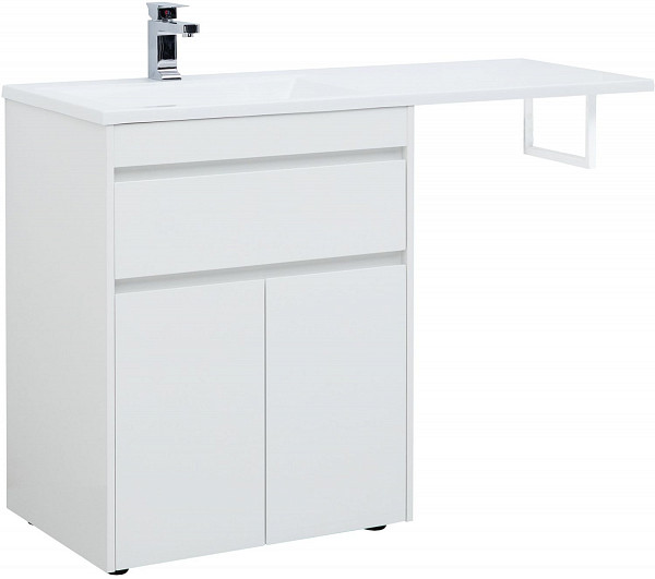 Тумба под раковину Aquanet Токио 68 белый (напольная, 1 ящик, 2 дверцы) 00237746
