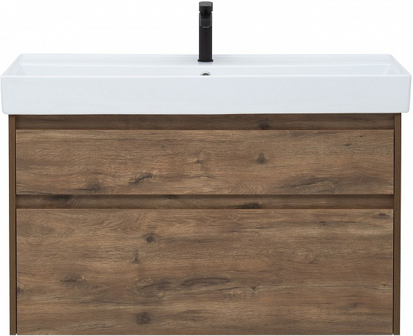 Тумба под раковину Aquanet Nova Lite 100 дуб рустикальный (2 ящика) 00249521