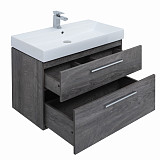 Тумба под раковину Aquanet Nova 85 (Slim Synergy) дуб рошелье, 2 ящика 00249921