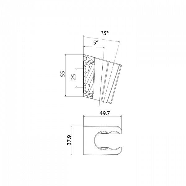 Держатель для лейки, белый матовый, 080, IDDIS, 080WL00i53