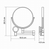 Зеркало двухстороннее, увеличительное Wasserkraft K-1000