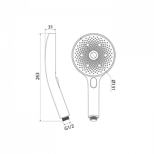 Лейка для душа, хром, SpaHome, IDDIS, SPA3F0Ci18