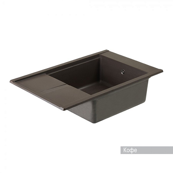 Мойка для кухни Aquaton Делия 78 прямоугольная с крылом кофе 1A715132DE280