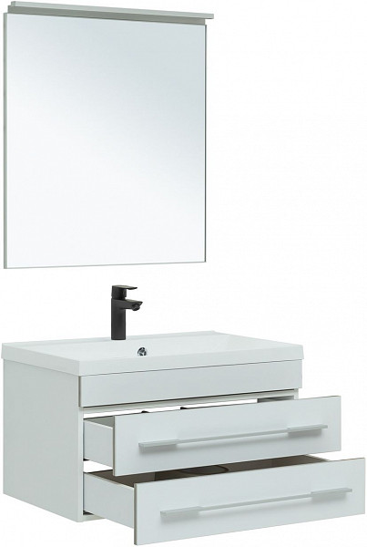 Тумба под раковину Aquanet Верона 75 New белый матовый 00272422