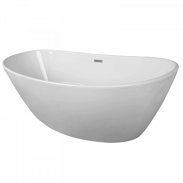 Ванна акриловая Azario EASTON 1800x820x600 мм., белая, свободностоящая, в комплекте с сифоном и металлической рамой