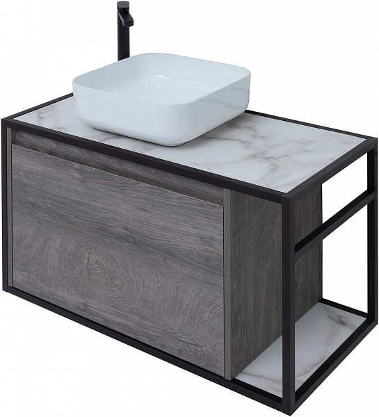 Тумба под раковину Aquanet Nova Lite Loft 90 L дуб рошелье 00261656
