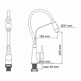 A8417 Смеситель для кухни с гибким изливом Wasserkraft