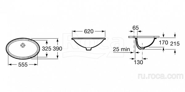 Раковина Roca Grand Berna 62х39 327899000