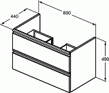 Тумба под раковину Ideal Standard Tesi T0051PU